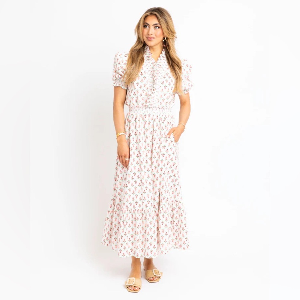NWOT Karlie White Floral Maxi Dress